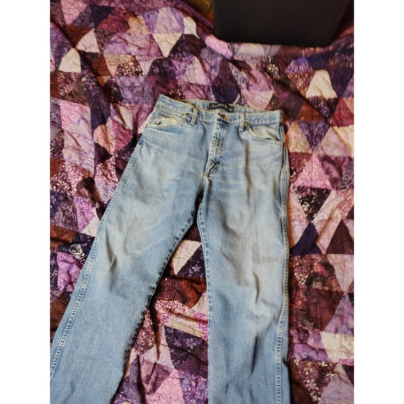 Vintage Y2K Wrangler George Strait Jeans Mens 34x32 Blue Denim Pants Western - Picture 1 of 10